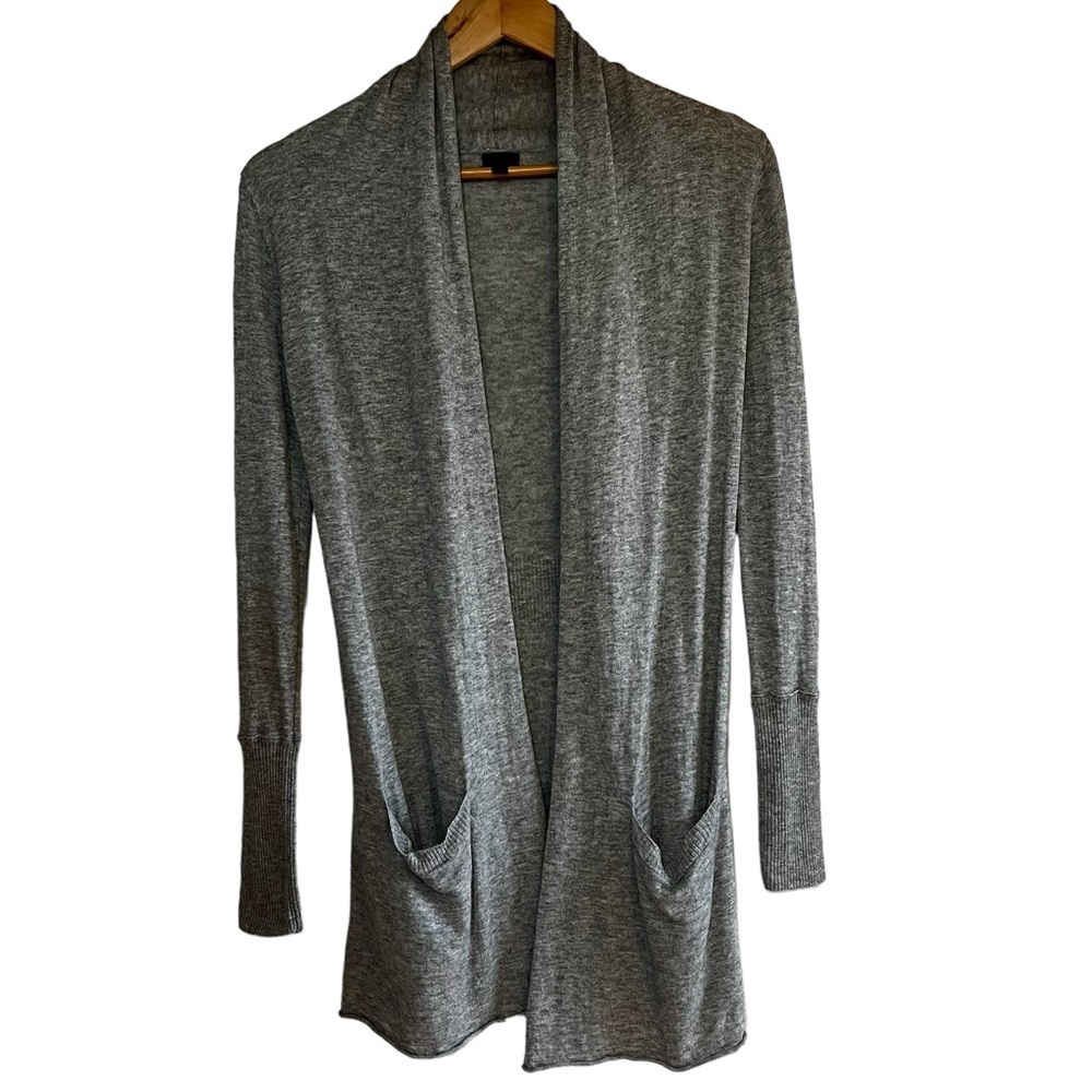 Babaton wool & linen blend grey lightweight cardigan size XS excellent condition